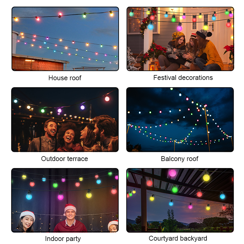 HCP029  G40水晶彩色灯串